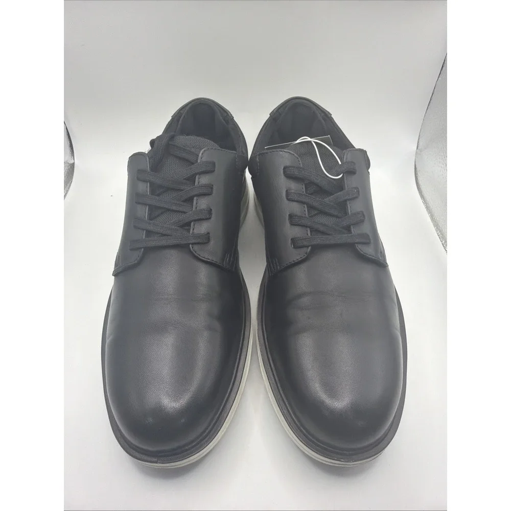 Lands' End Size 10.5 M / SPORT OXFORD / Black / Faux Leather / New Men's Shoes
